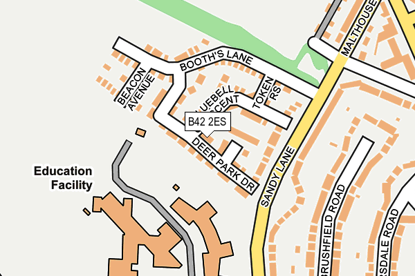 B42 2ES map - OS OpenMap – Local (Ordnance Survey)