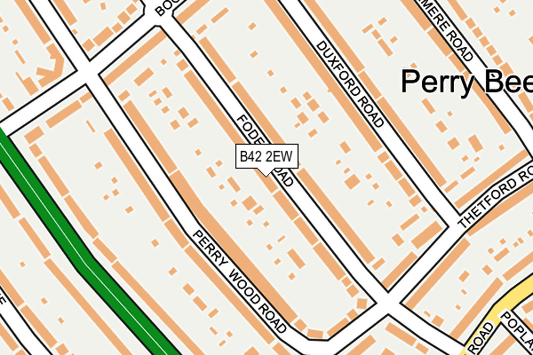 B42 2EW map - OS OpenMap – Local (Ordnance Survey)