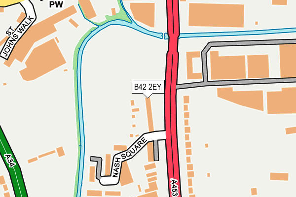 B42 2EY map - OS OpenMap – Local (Ordnance Survey)