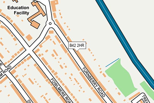 B42 2HR map - OS OpenMap – Local (Ordnance Survey)