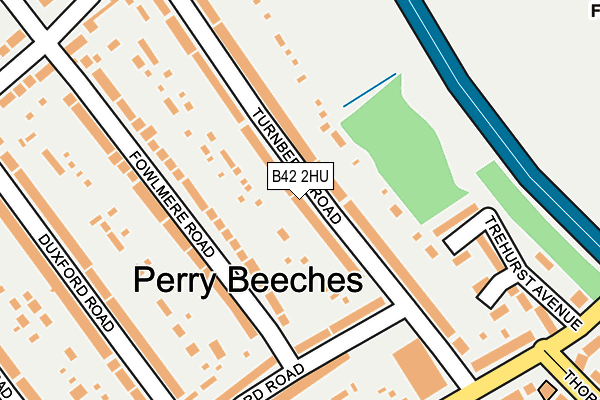 B42 2HU map - OS OpenMap – Local (Ordnance Survey)