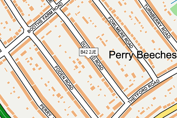 B42 2JE map - OS OpenMap – Local (Ordnance Survey)