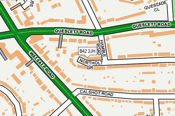 B42 2JH map - OS OpenMap – Local (Ordnance Survey)