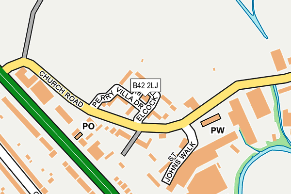 B42 2LJ map - OS OpenMap – Local (Ordnance Survey)