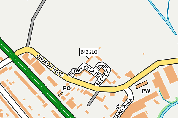 B42 2LQ map - OS OpenMap – Local (Ordnance Survey)
