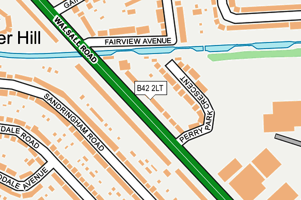 B42 2LT map - OS OpenMap – Local (Ordnance Survey)