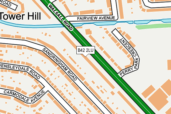 B42 2LU map - OS OpenMap – Local (Ordnance Survey)