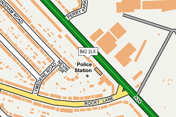 B42 2LX map - OS OpenMap – Local (Ordnance Survey)