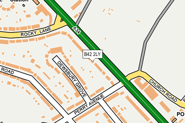 B42 2LY map - OS OpenMap – Local (Ordnance Survey)