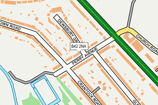 B42 2NA map - OS OpenMap – Local (Ordnance Survey)