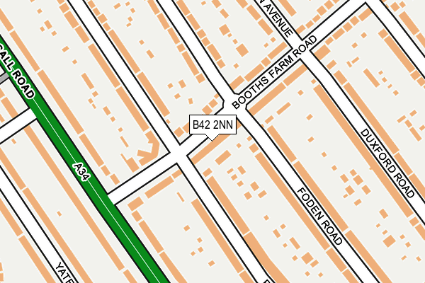 B42 2NN map - OS OpenMap – Local (Ordnance Survey)