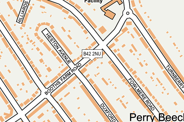 B42 2NU map - OS OpenMap – Local (Ordnance Survey)