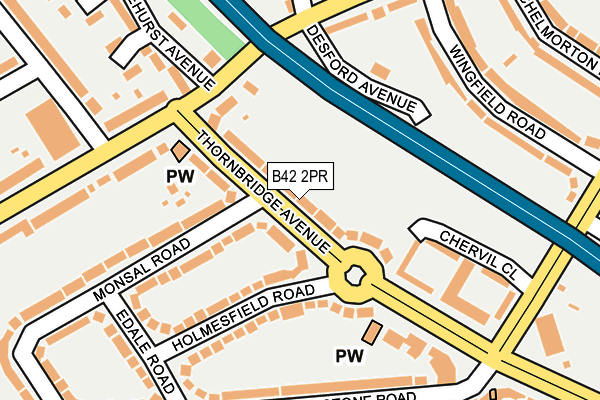 B42 2PR map - OS OpenMap – Local (Ordnance Survey)