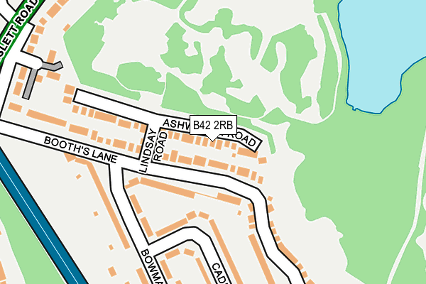 B42 2RB map - OS OpenMap – Local (Ordnance Survey)