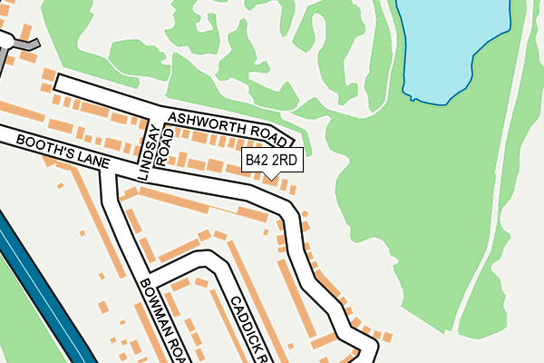 B42 2RD map - OS OpenMap – Local (Ordnance Survey)