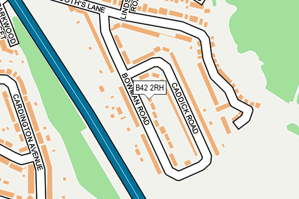 B42 2RH map - OS OpenMap – Local (Ordnance Survey)