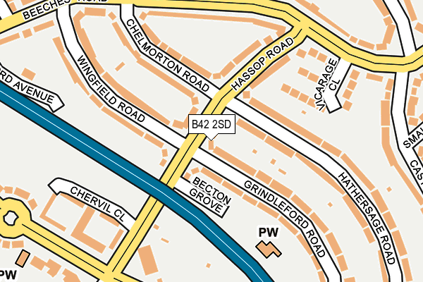 B42 2SD map - OS OpenMap – Local (Ordnance Survey)