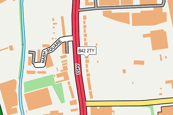 B42 2TY map - OS OpenMap – Local (Ordnance Survey)
