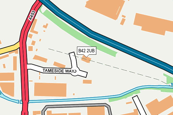 B42 2UB map - OS OpenMap – Local (Ordnance Survey)