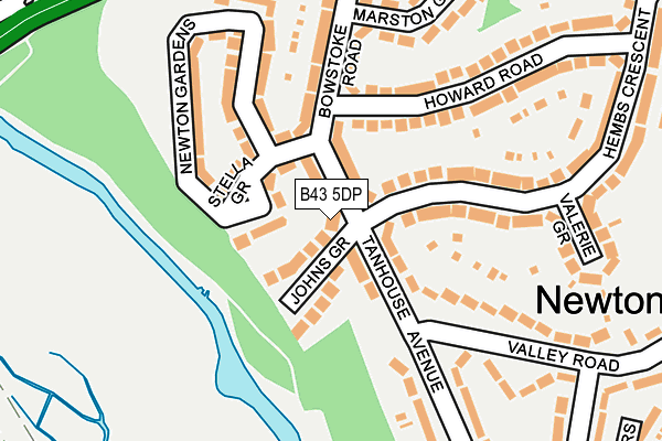 B43 5DP map - OS OpenMap – Local (Ordnance Survey)