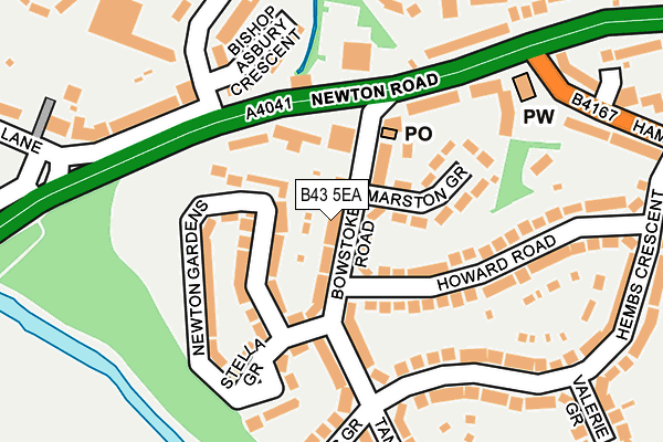 B43 5EA map - OS OpenMap – Local (Ordnance Survey)