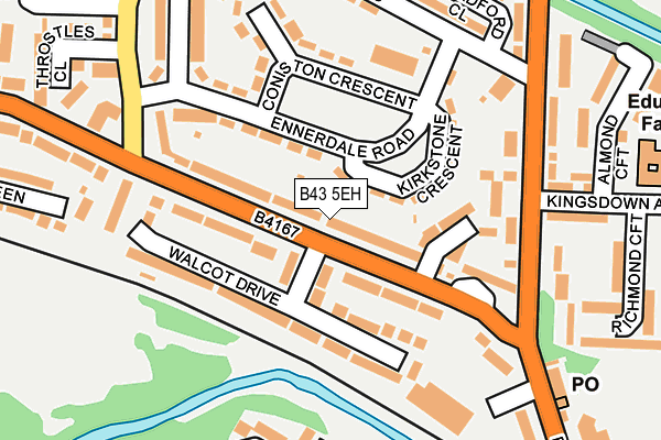 B43 5EH map - OS OpenMap – Local (Ordnance Survey)