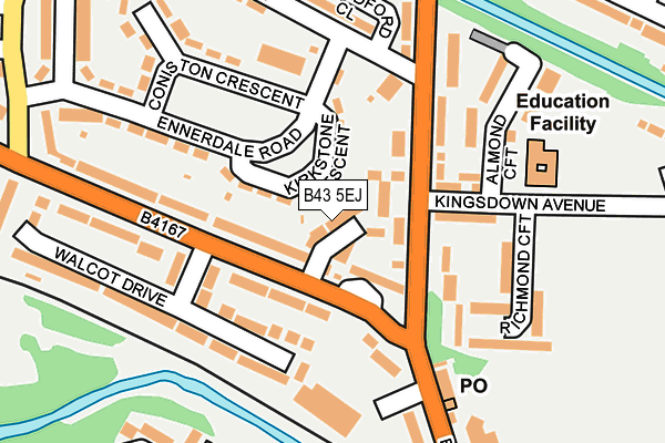 B43 5EJ map - OS OpenMap – Local (Ordnance Survey)