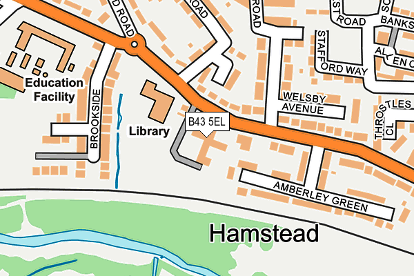 B43 5EL map - OS OpenMap – Local (Ordnance Survey)