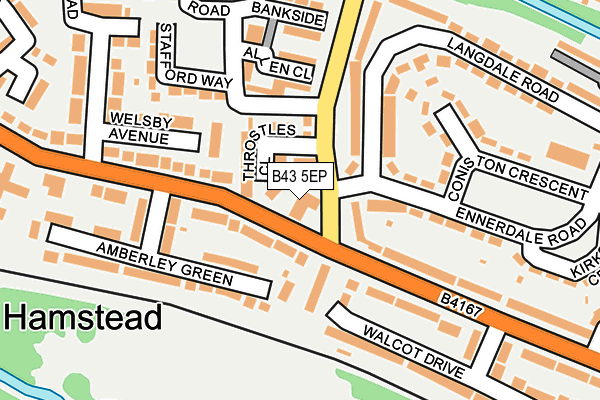 B43 5EP map - OS OpenMap – Local (Ordnance Survey)