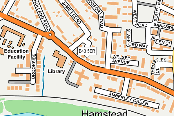 B43 5ER map - OS OpenMap – Local (Ordnance Survey)