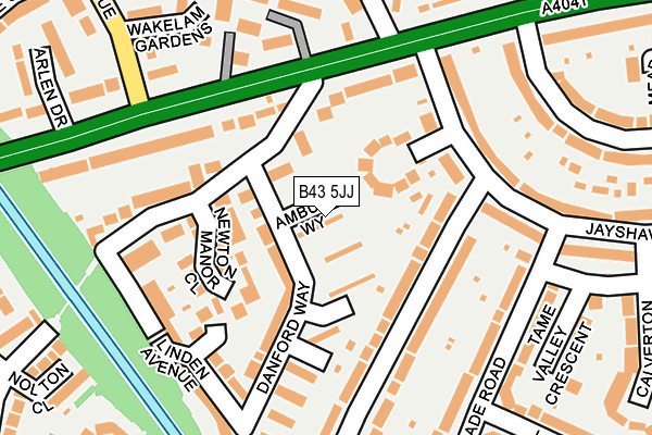 B43 5JJ map - OS OpenMap – Local (Ordnance Survey)