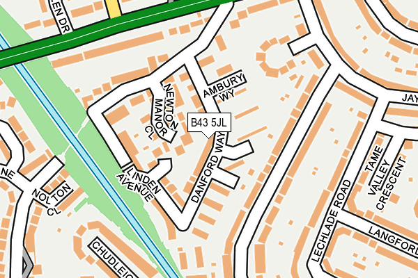 B43 5JL map - OS OpenMap – Local (Ordnance Survey)
