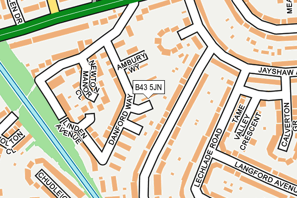 B43 5JN map - OS OpenMap – Local (Ordnance Survey)