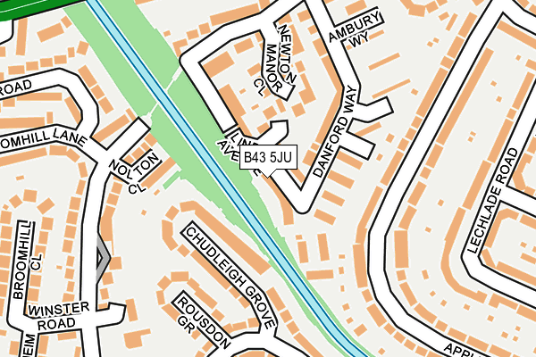 B43 5JU map - OS OpenMap – Local (Ordnance Survey)