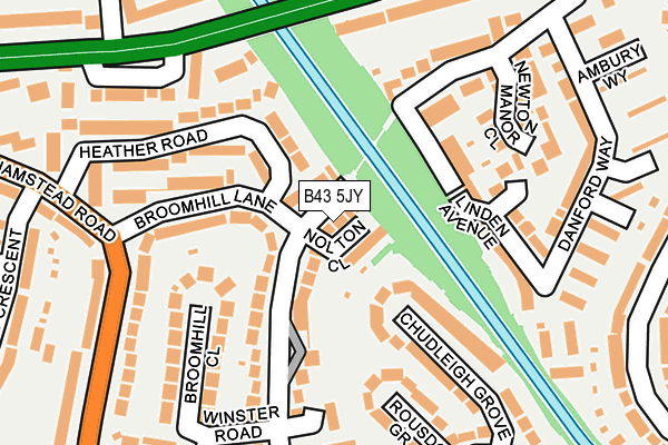 B43 5JY map - OS OpenMap – Local (Ordnance Survey)