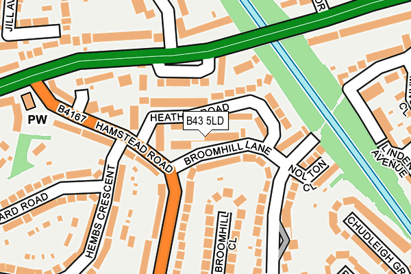 B43 5LD map - OS OpenMap – Local (Ordnance Survey)