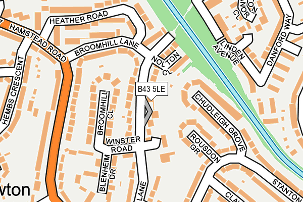 B43 5LE map - OS OpenMap – Local (Ordnance Survey)