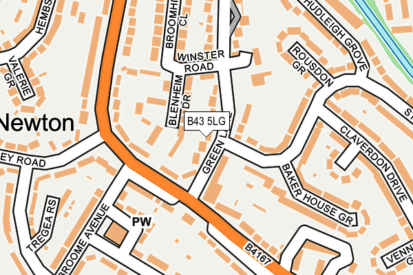 B43 5LG map - OS OpenMap – Local (Ordnance Survey)