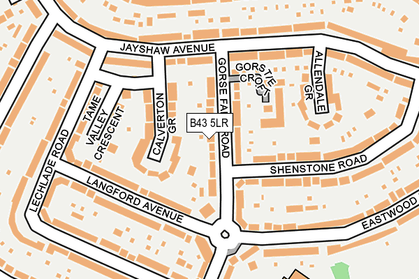 B43 5LR map - OS OpenMap – Local (Ordnance Survey)