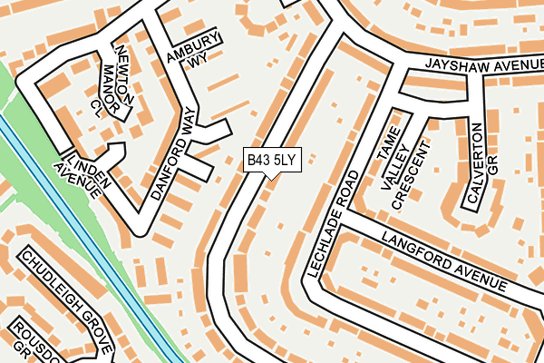 B43 5LY map - OS OpenMap – Local (Ordnance Survey)