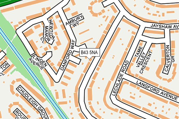 B43 5NA map - OS OpenMap – Local (Ordnance Survey)
