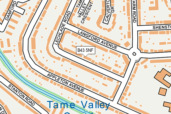 B43 5NF map - OS OpenMap – Local (Ordnance Survey)