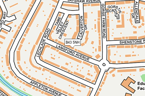 B43 5NH map - OS OpenMap – Local (Ordnance Survey)