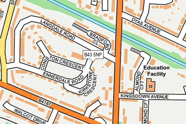 B43 5NP map - OS OpenMap – Local (Ordnance Survey)