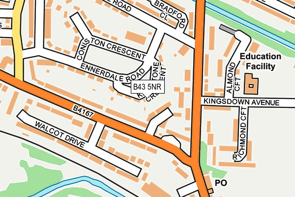 B43 5NR map - OS OpenMap – Local (Ordnance Survey)
