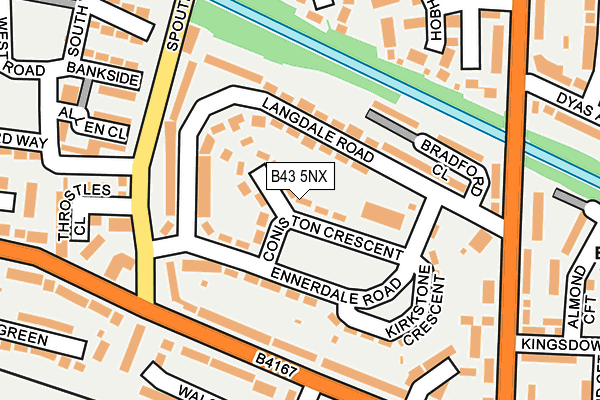 B43 5NX map - OS OpenMap – Local (Ordnance Survey)
