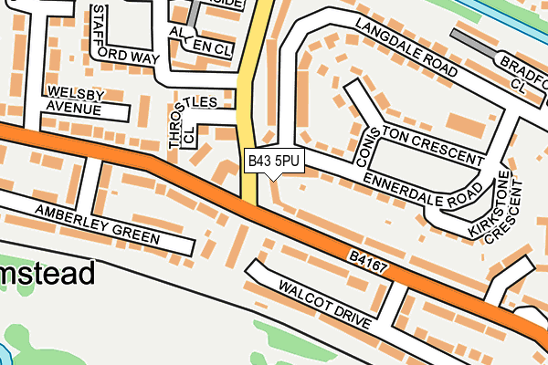B43 5PU map - OS OpenMap – Local (Ordnance Survey)