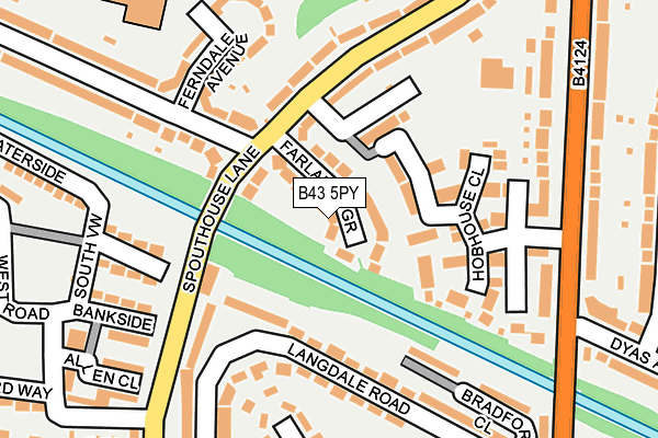 B43 5PY map - OS OpenMap – Local (Ordnance Survey)