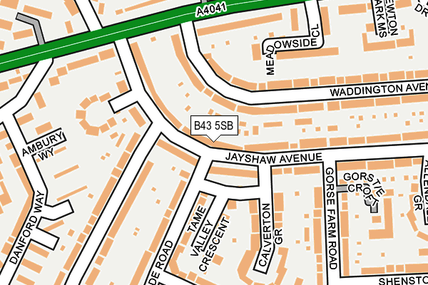 B43 5SB map - OS OpenMap – Local (Ordnance Survey)