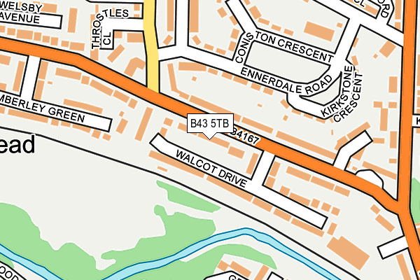 B43 5TB map - OS OpenMap – Local (Ordnance Survey)